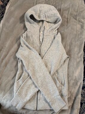 lululemon athletica Light Gray Full-Zip Hoodie